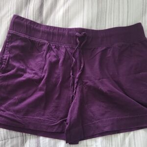Jockey Purple Athletic Shorts with Elastic Waistband